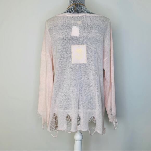 WILDFOX Womens Distressed L’amour Lennon Tunic Swing Wool Knit Sweater Size XS - Picture 4 of 5